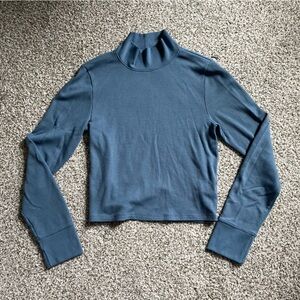 Women’s American Eagle Stretchy Crop Waffle Long Sleeve Tee - Size L